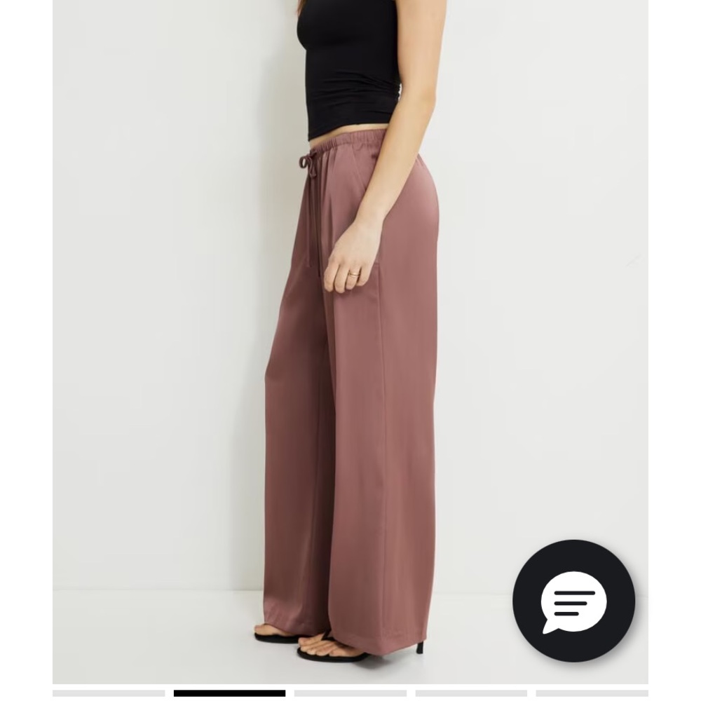 Leo Wide Leg Satin Pants - Picture 2 of 9